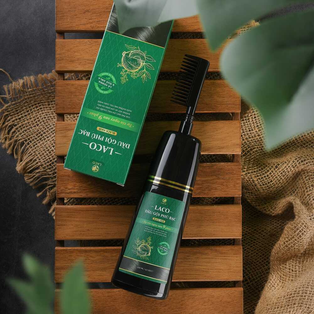 Dầu gội phủ bạc Laco chỉ có duy nhất màu đen
